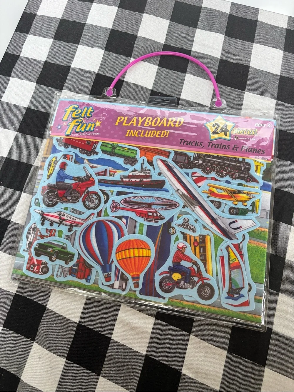 New Trucks, Planes, Trains Felt Pieces and Playground Kids Preschool